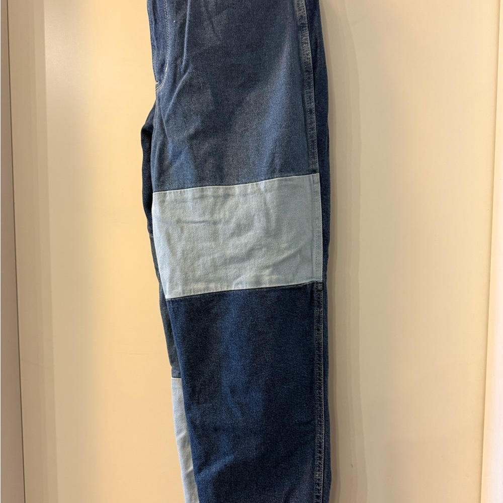 Men's Blue Patchwork Jeans
